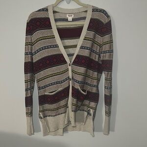 Patterned Cardigan Sweater
